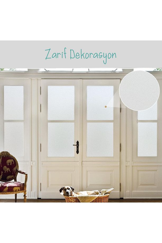 Kendinden Yapışkanlı Buzlu Cam Filmi Duşakabin Ve Balkon Camı Kumlama Folyosu - 3