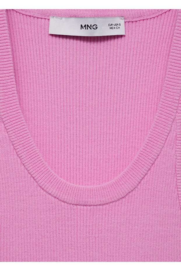 Askılı triko bluz - 6