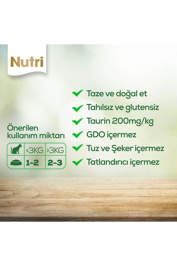 Yetişkin Kediler için Tavuk Etli ve Hindi Etli 85gr Tahılsız Yaş Mama - 2