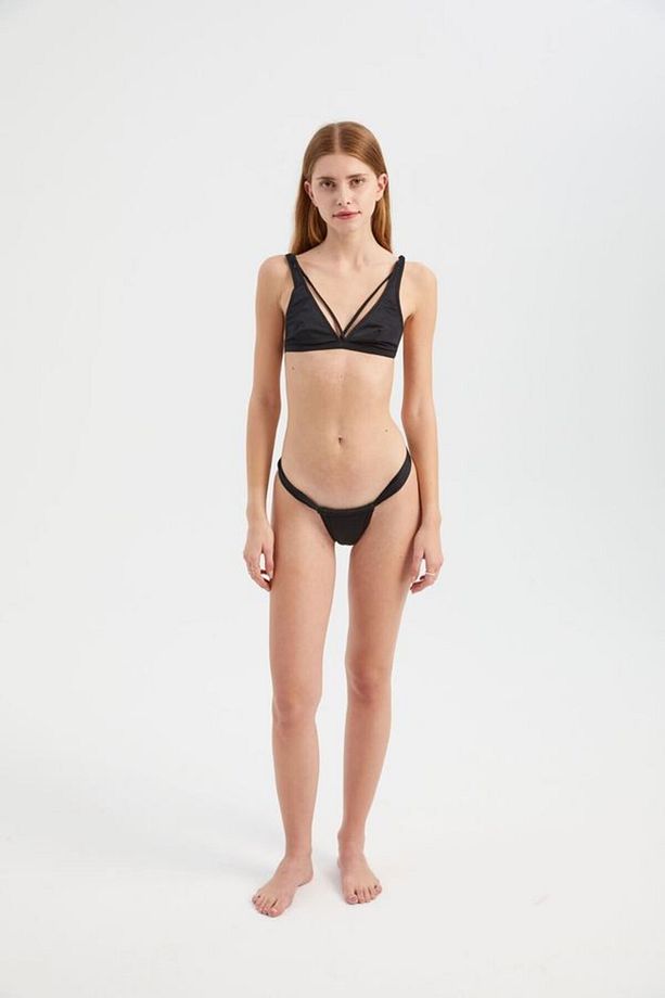 Ombre Desenli Askılı Bikini Takımı - 2