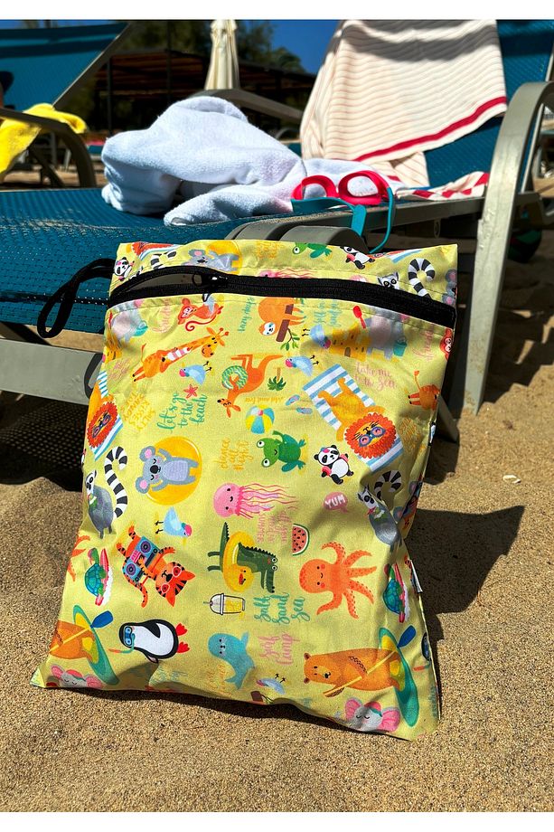 2 Adet, Ekonomik Set, 30x36cm Zoo Ve Summer Çok Amaçlı Sıvı Geçirmez Çanta, Torba - 2