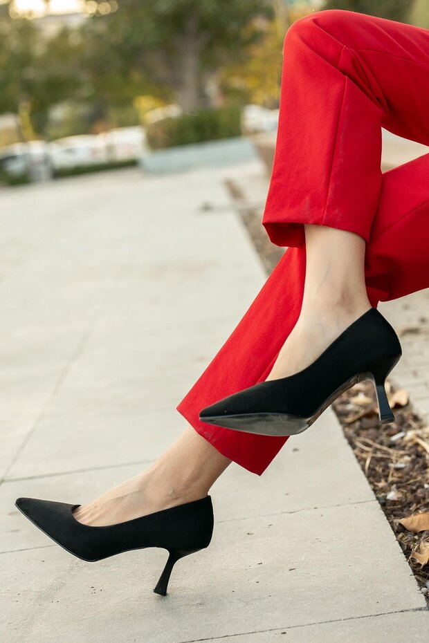 Kadın Stiletto SİYAH SÜET - 3
