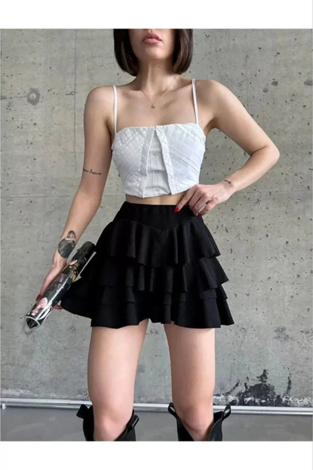 Mykonos Basic Skirt - Black - 4