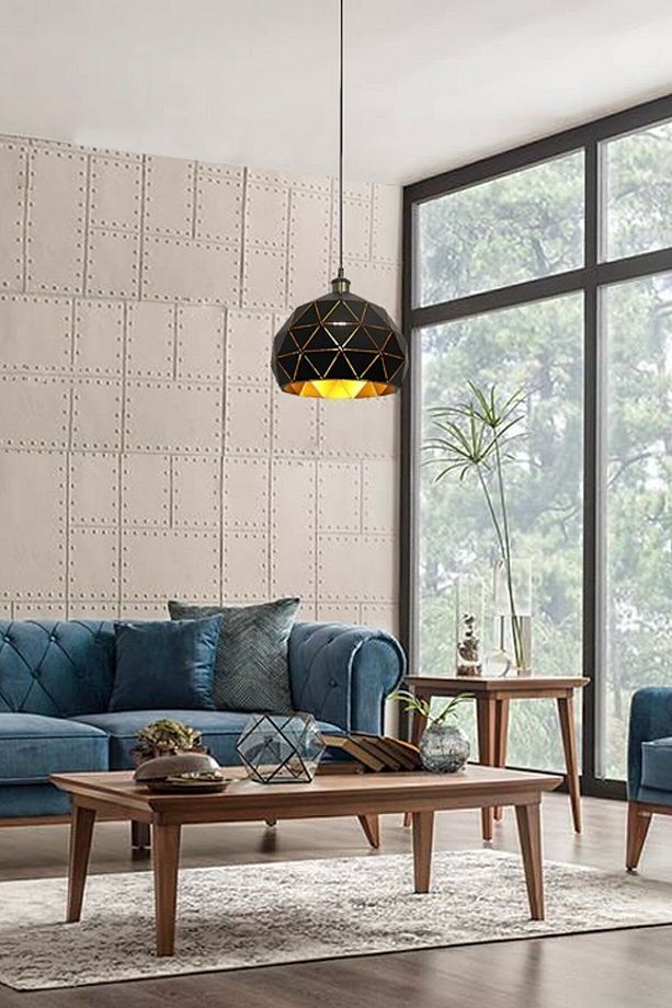 Lily Siyah Tekli Avize Sarkıt Lamba Cafe Restoran Butik Salon Mutfak Masa Koridor Avizeleri - 3