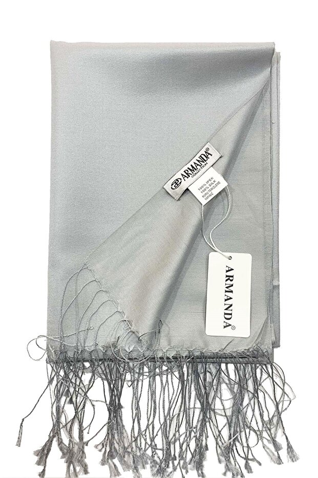 İpek Şal - Gri - 1