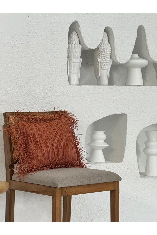 Tile Paper String Decorative Throw Pillow Square (Double Sided Braid) - 2