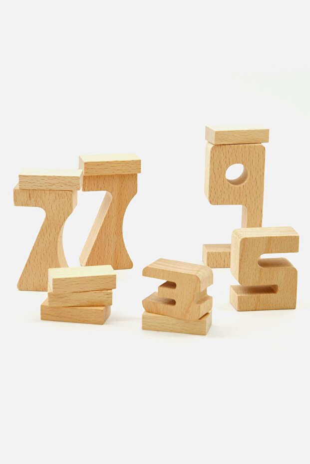 Number Building Blocks, Beige - 3