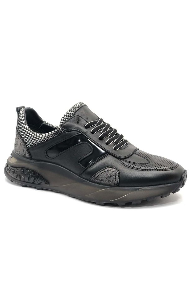 Light 107 genuine leather casual men's shoes black