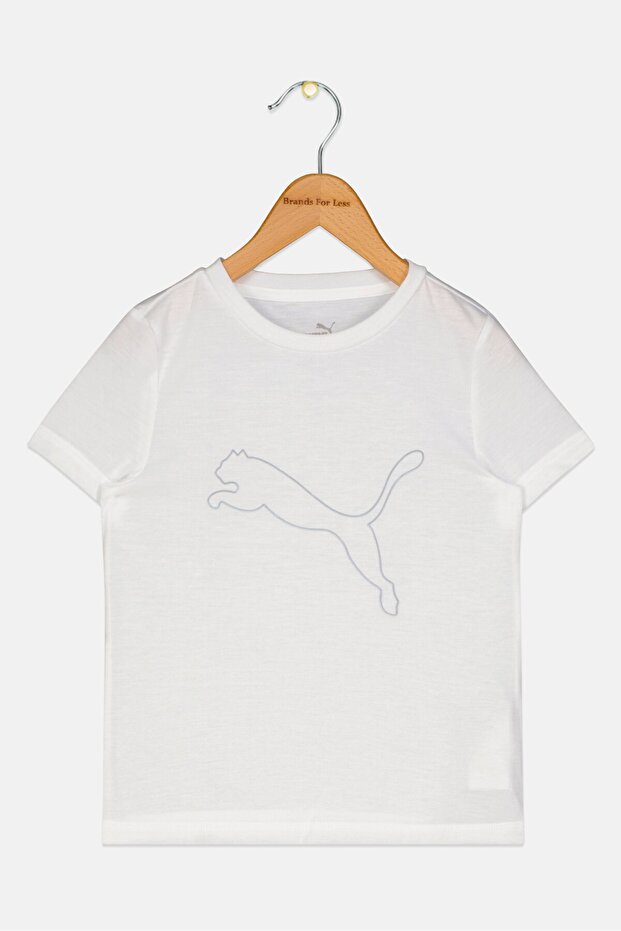 Kids Boy Brand Logo T-Shirt, White