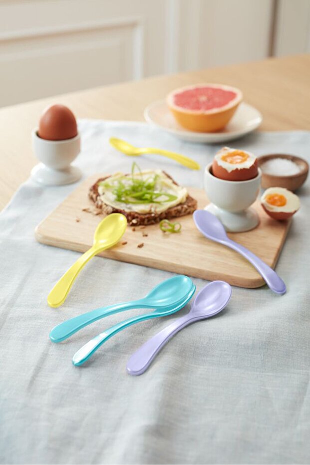 2 قطعة ملاعق بيض، فيروزي - 1