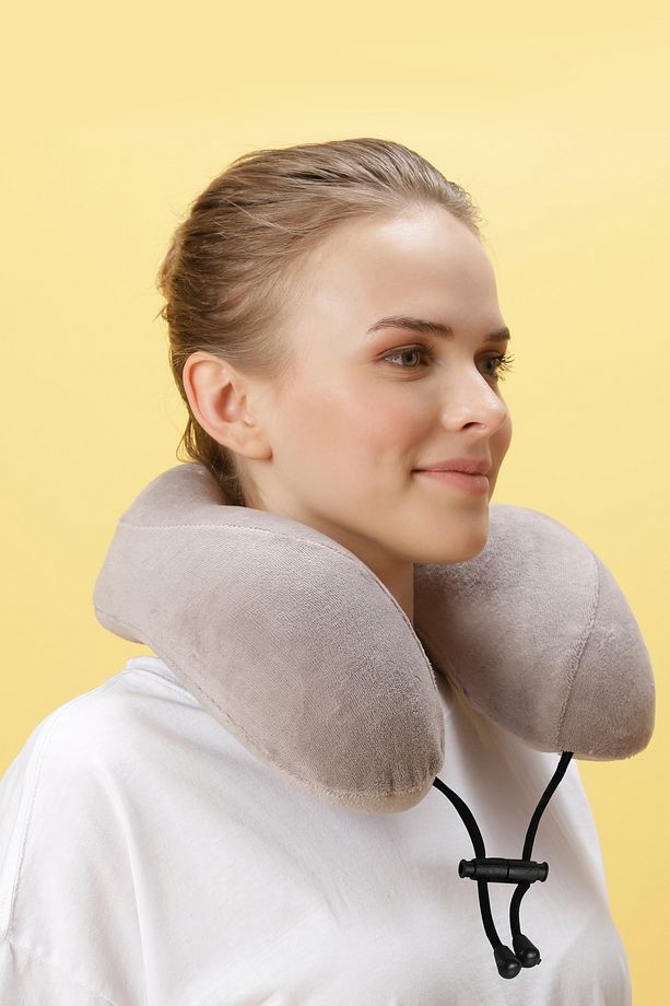 Comfy Ortopedik Seyahat Yastığı Visco Boyun Destekli Seyahat Yastığı - Gri | Ergo Travel - 2
