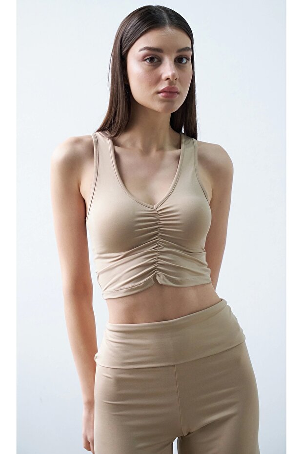 Front Striped Thick Strap Crop - 5