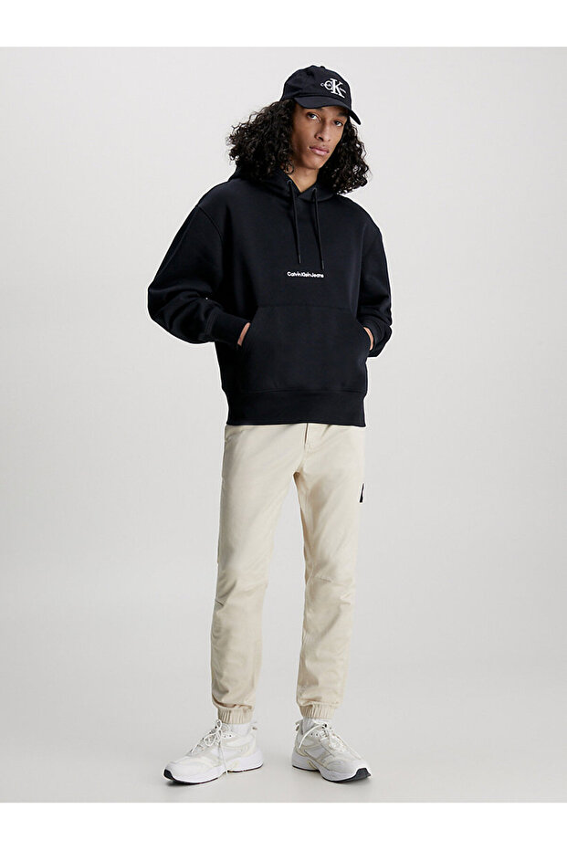 Erkek Institutional Logo Hoodie Sweatshirt - 7