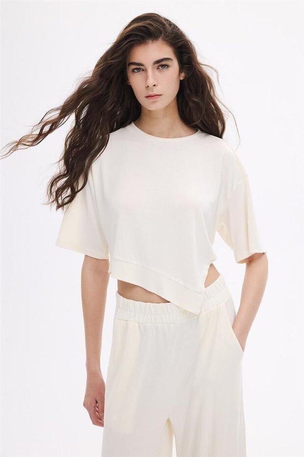 Ασύμμετρη μπλούζα ζέρσεϊ - 1