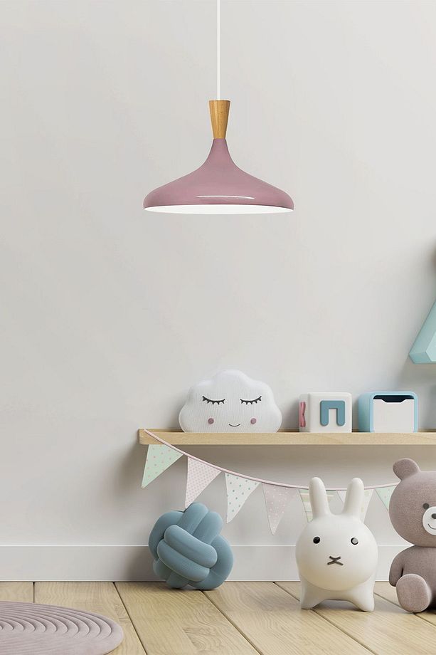 Champion Lila Ahşap Huni Tekli Avize Sarkıt Salon Mutfak Cafe Butik Lamba Aydınlatma Avizeler - 2