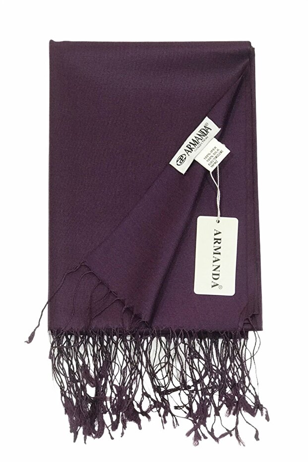 İpek Şal - Mürdüm - 4