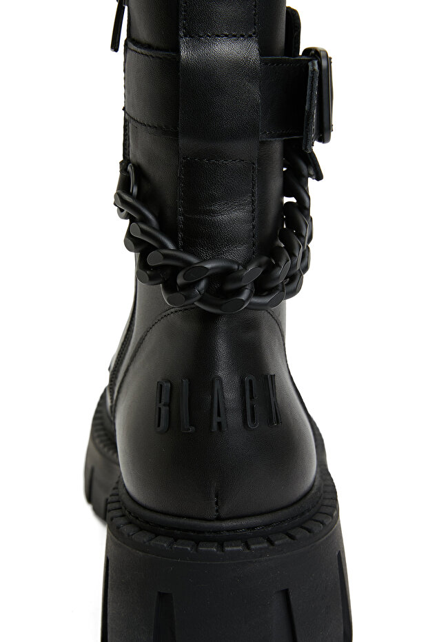Siyah Kadın Deri Bot - 6