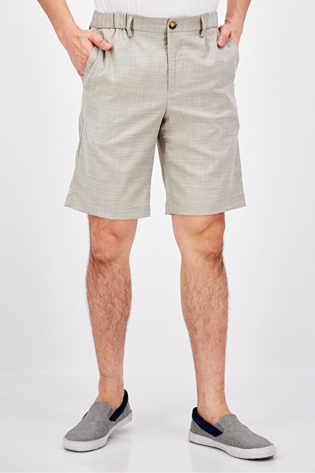 Oversize Men's Shorts with Black Surface Texture - 81288