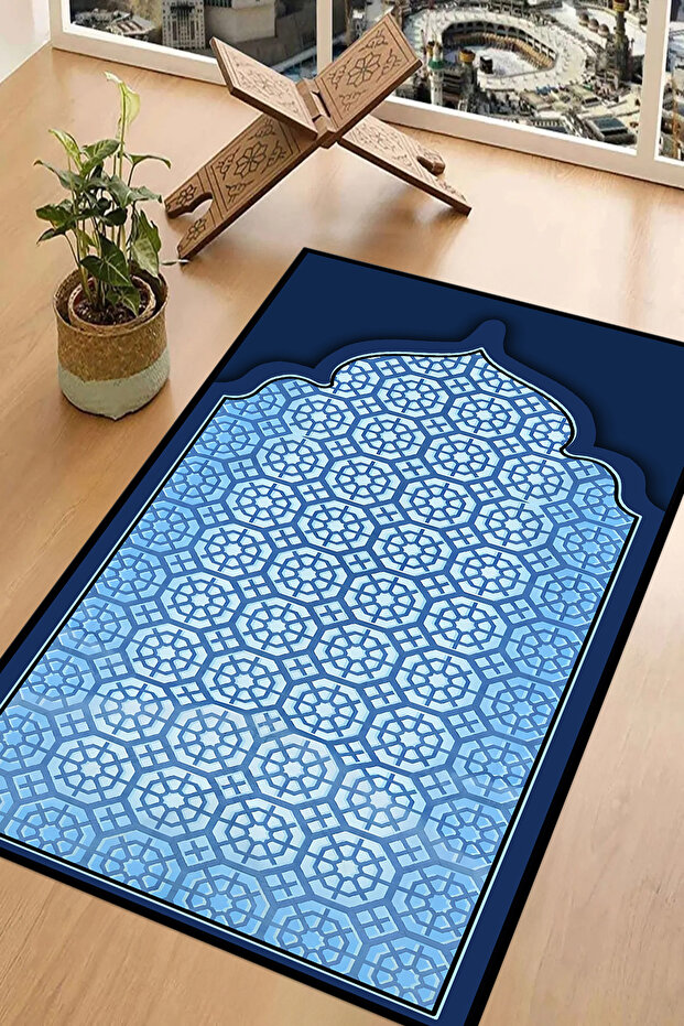 Digital Printed Non-Slip Base Washable Gift Dowry Prayer Mat Prayer Rug
