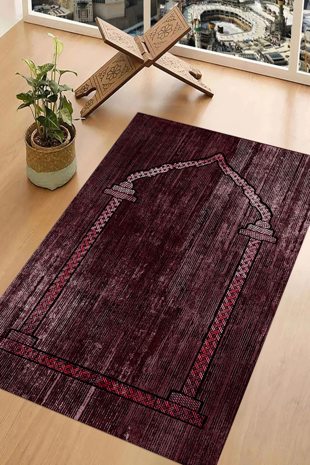 Digital Printed Non-Slip Base Washable Gift Dowry Prayer Mat Prayer Rug