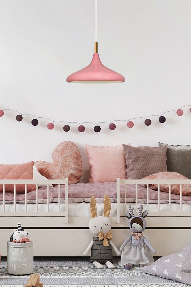 Pembe Champion Ahşap Tekli Avize Sarkıt Salon Mutfak Cafe Butik Lamba Aydınlatma Avizeler - 2