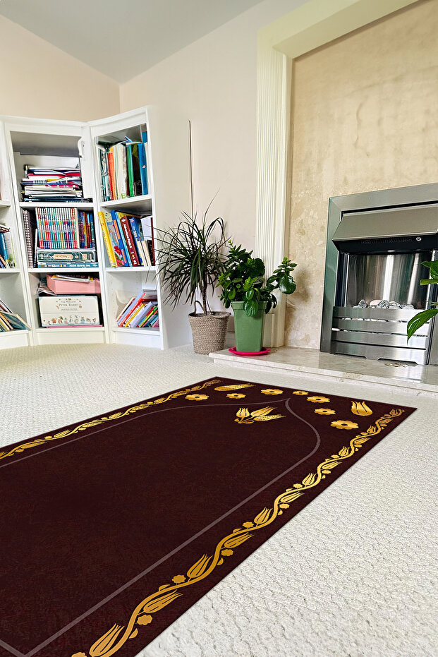Digital Printed Non-Slip Base Washable Gift Dowry Prayer Mat Prayer Rug