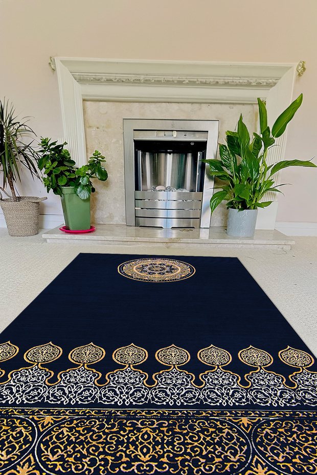 Digital Printed Non-Slip Base Washable Gift Dowry Prayer Mat Prayer Rug