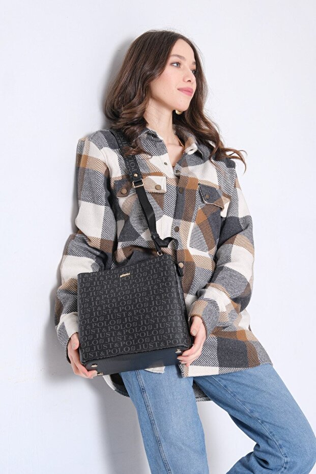 Black Women's Hand and Shoulder Bag