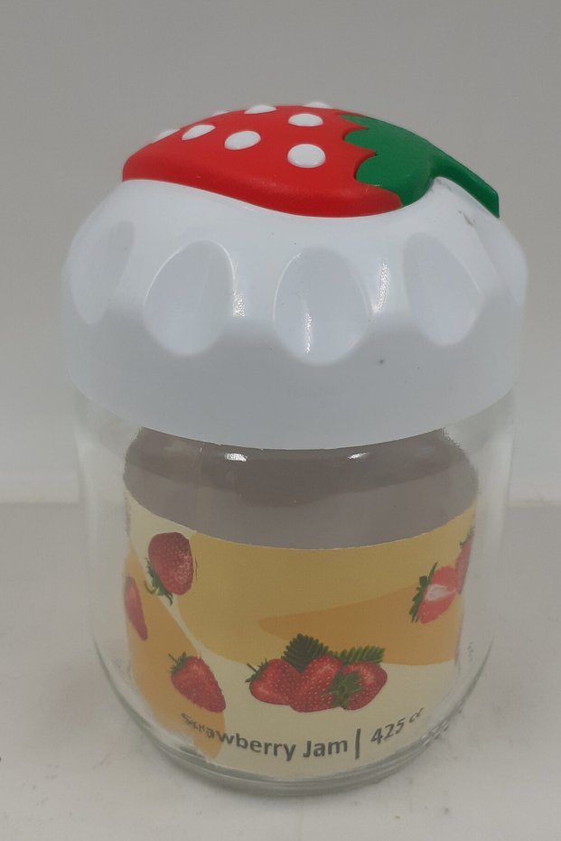 Strawberry Patterned Glass Cup 1 Piece 425 Cc Royaleks-Ck425