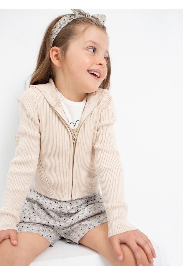 girl's knitwear cardigan with hood 3346