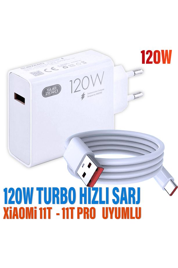 Xiaomi 11T - Xiaomi 11T Pro 120W Turbo Hızlı Şarj Aleti Type-C HIZLI Şarj ve Kablosu - 1