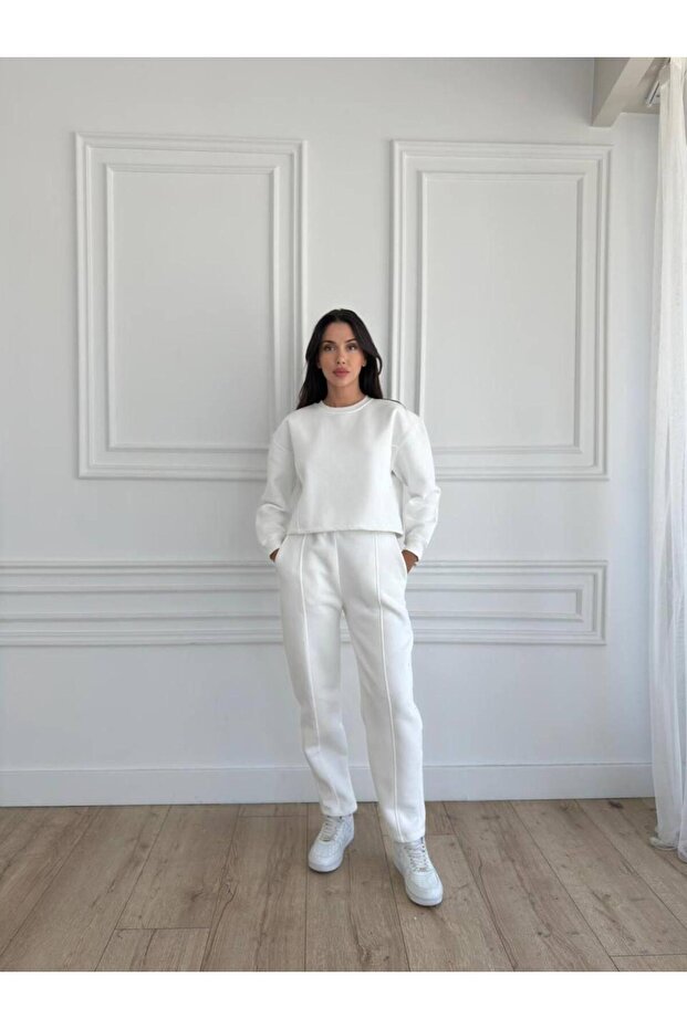 Oversize Crop Eşofman Takımı