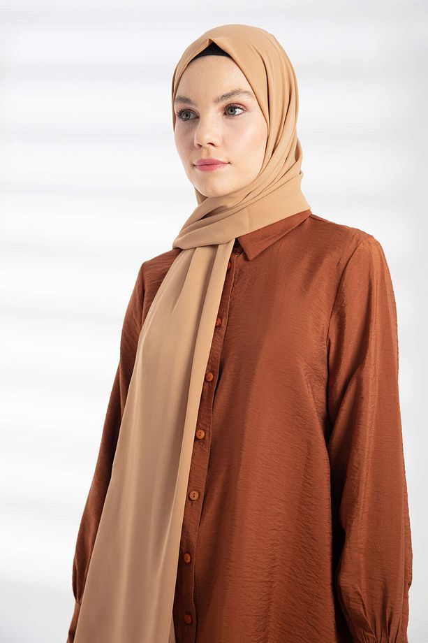 Krep Şal Camel - 6
