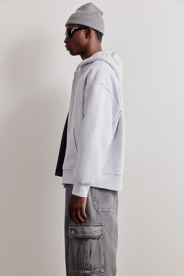 Oversized Fit Kapüşonlu ve Fermuarlı Üst - 6