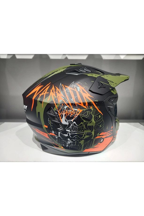 KASK SWAY X1-X SEUL BLACK/GREY/TURUNCU ÇENE ÇIKAN - 3
