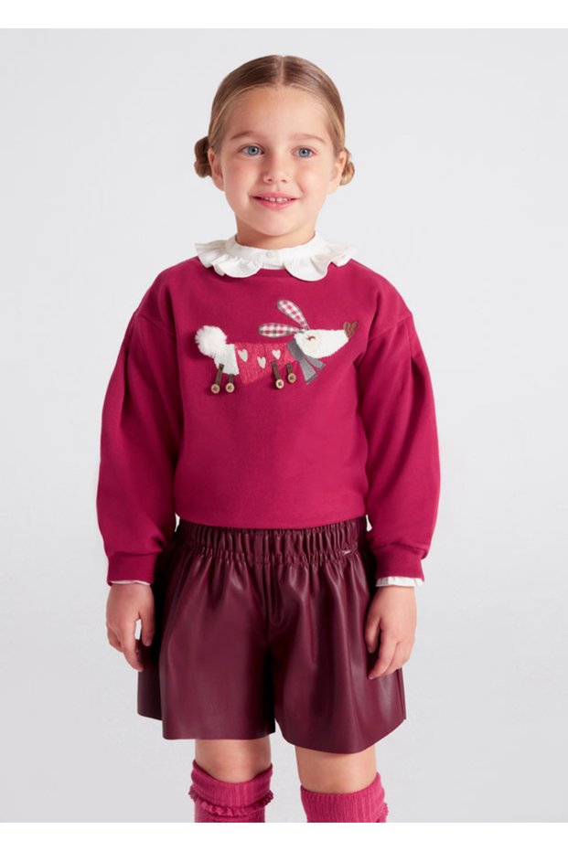 Girl's Faux Leather Shorts Skirt 4950