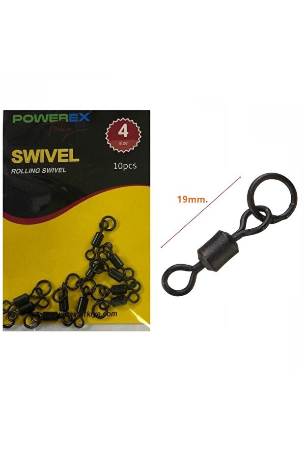 Rolling Swivel Halkalı Fırdöndü No:4 (10 ADET) - 1