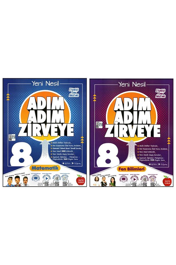Newton 8. Sınıf Lgs Matematik Fen Adım Adım Zirveye Soru Bankası 2 Kitap - 1