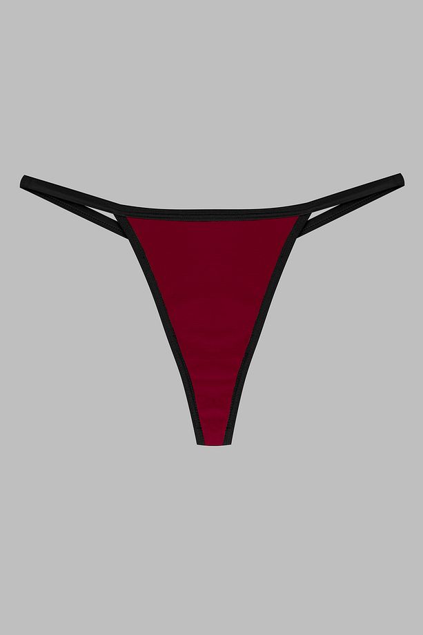 Kadın, Thong String, 2'li, Bordo, Lacivert - 2