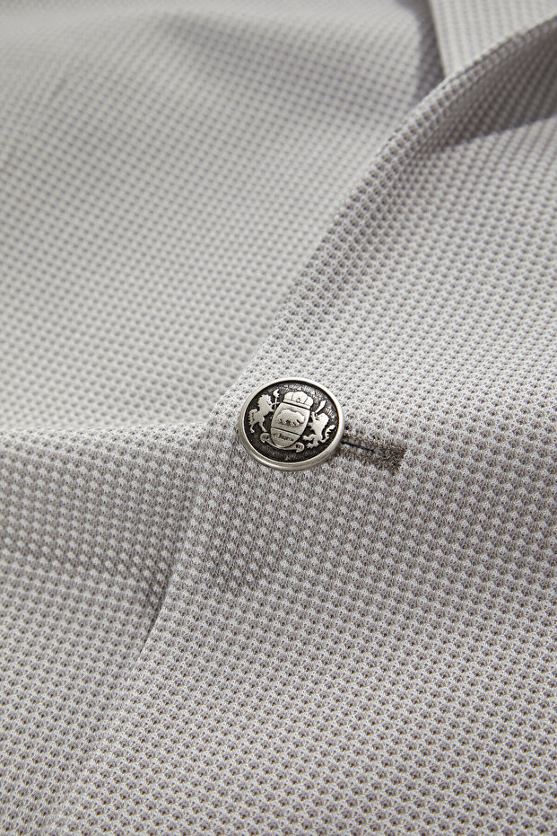 GRİ DÜĞMELİ CEKET - 5