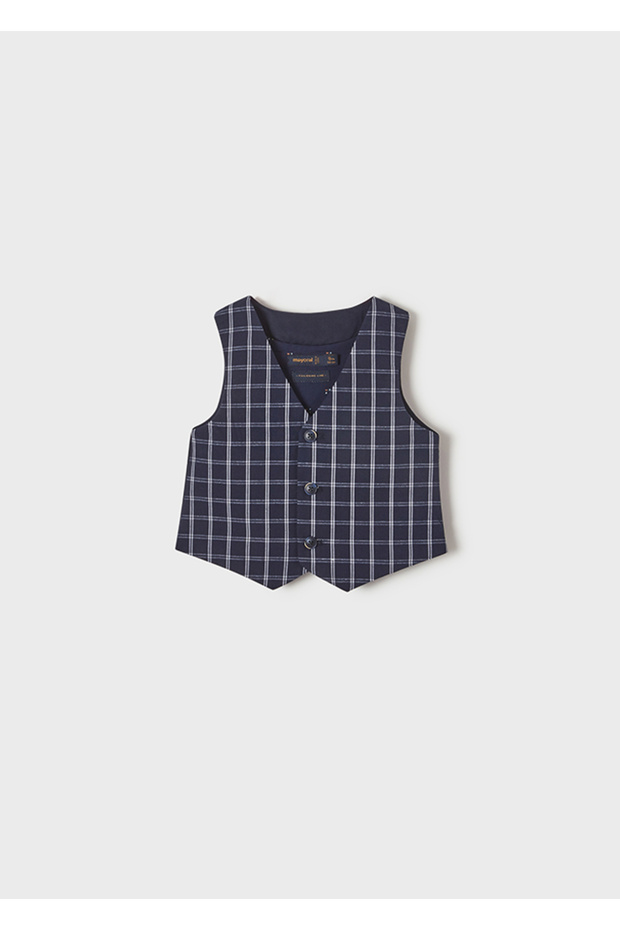 Baby Boy Linen Classic Vest 1353