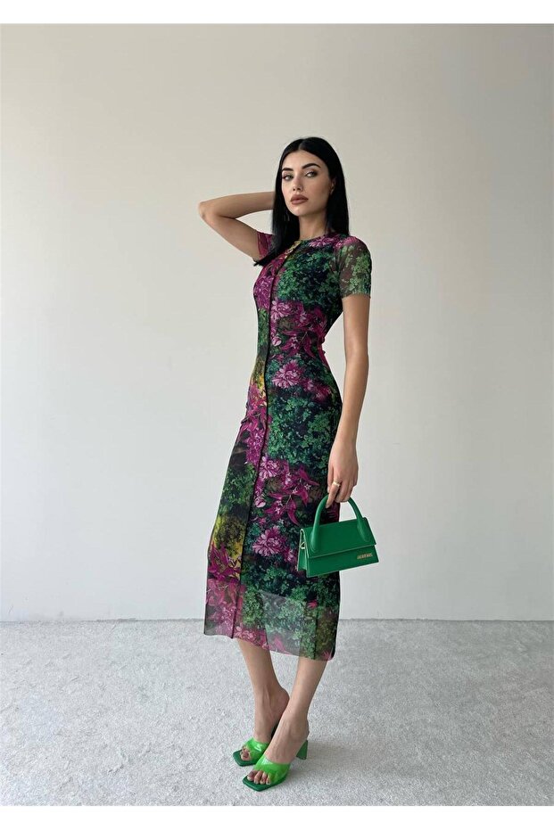 Rochie Midi Perlis - Neagra - 4