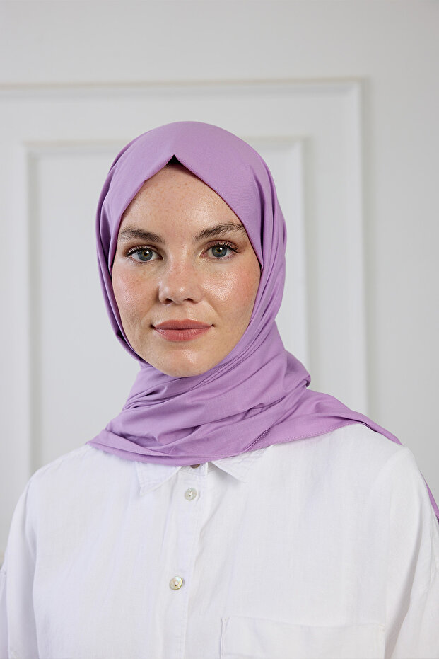 Pure Cotton Shawl Lilac