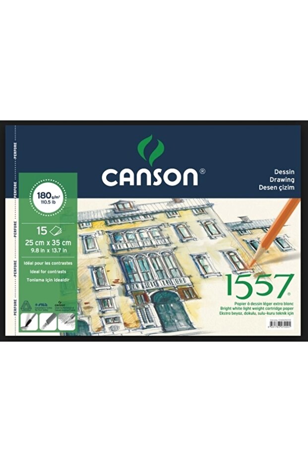 1557 PAINTING AND DRAWING BLOCK 120GR 25X35 15 SHEETS