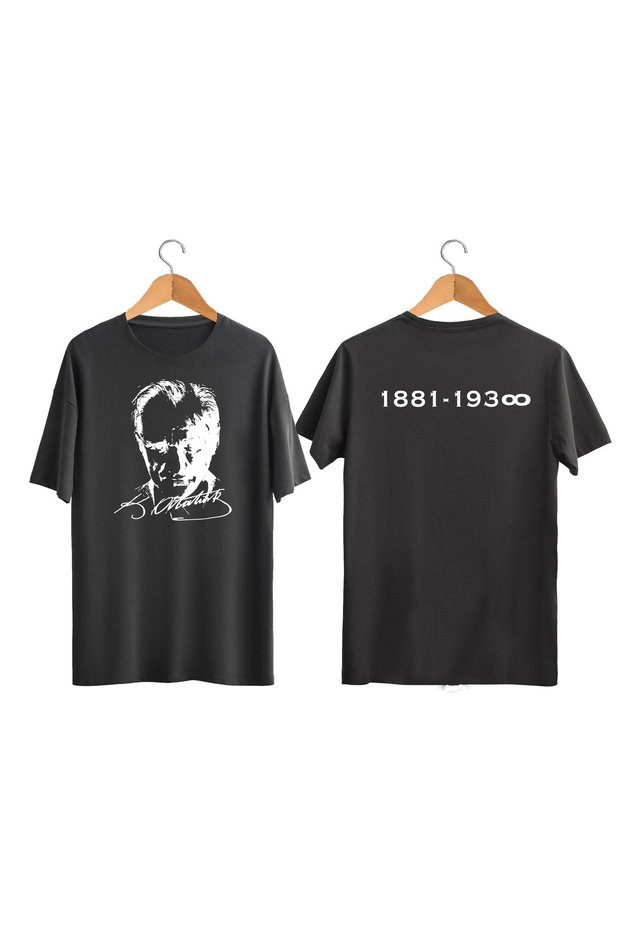 Ataturk Printed T-Shirt 1881-1938 Front + Back Printed