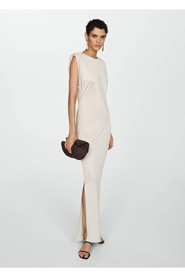 Vatkalı Triko Elbise - 2