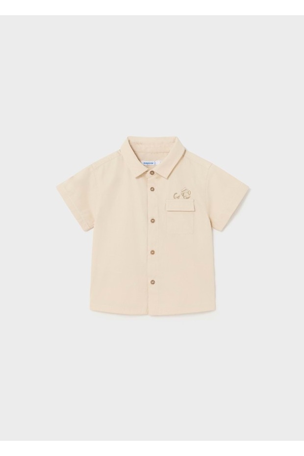 قميص بلون كريمي - 1