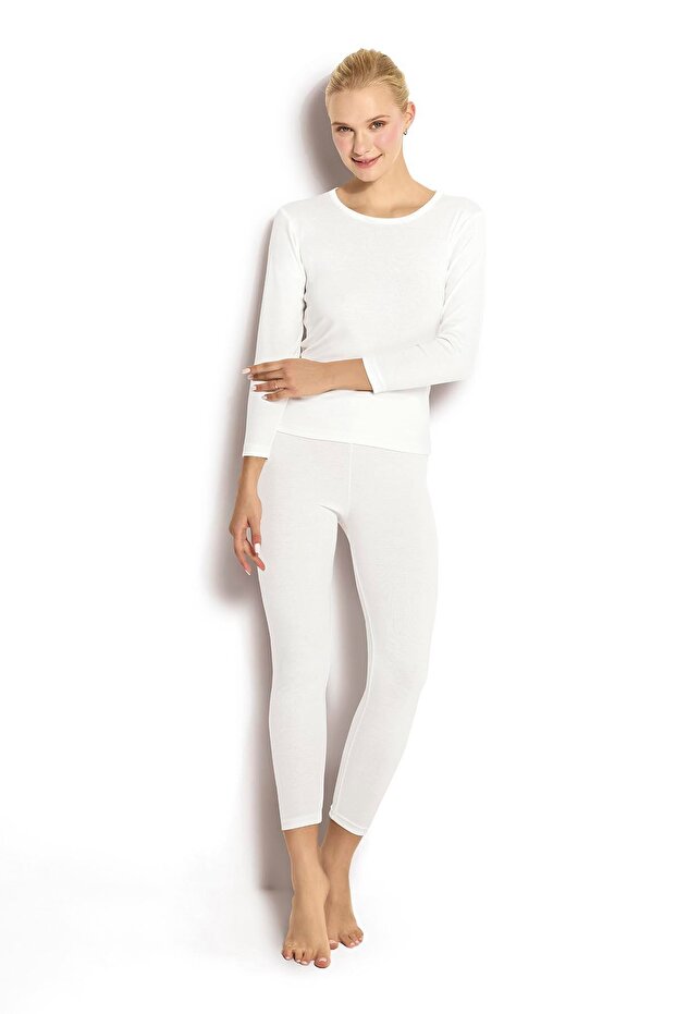 Kadın Ekru Termal Tek Üst 590 - 1