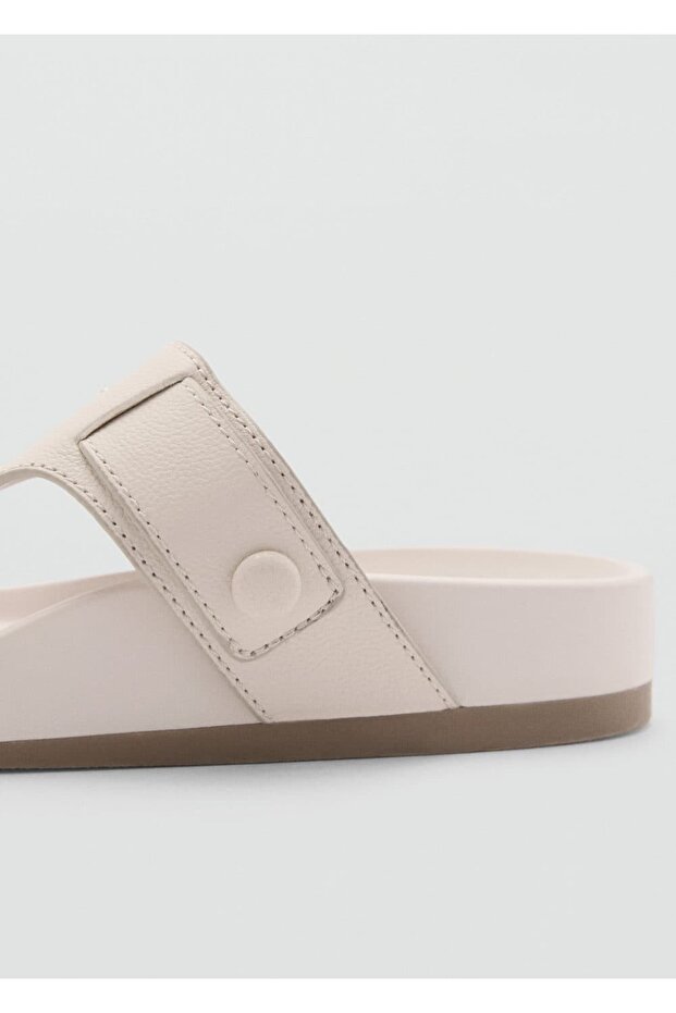 Tokalı deri sandalet - 5