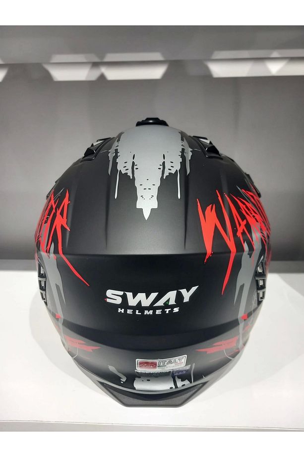 KASK SWAY X1-X SEUL BLACK/RED ÇENE ÇIKAN - 2